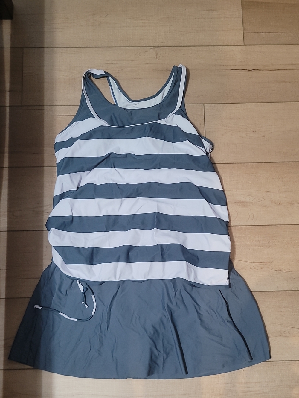 Striped Blue/ Gray & White Women's Two piece - Comfort Swim